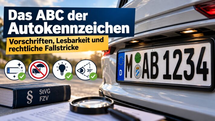 Das ABC der Autokennzeichen: Vorschriften, Lesbarkeit und rechtliche Fallstricke - Autokennzeichen: Vorschriften, Lesbarkeit &amp; Bußgelder