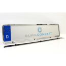 Chrome-Look Kennzeichenhalter mit Wunschbeschriftung