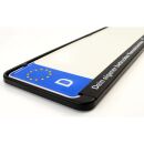 460er Kennzeichenhalter schwarz mit Folienbeschriftung nach Wunsch