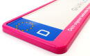 Pinker Kennzeichenhalter (Premium) mit Folienbeschriftung...