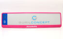 Pinker Kennzeichenhalter (Premium) mit Folienbeschriftung nach Wunsch