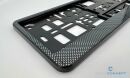 460er Kennzeichenhalter in Carbon-Optik mit Folienbeschriftung nach Wunsch