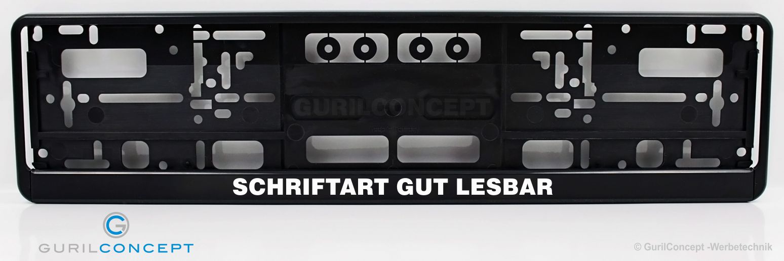 Kennzeichenhalter Schriftarten und Fonts